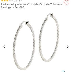 Radiance by Absolute Inside-Out Thin Hoop Earrings